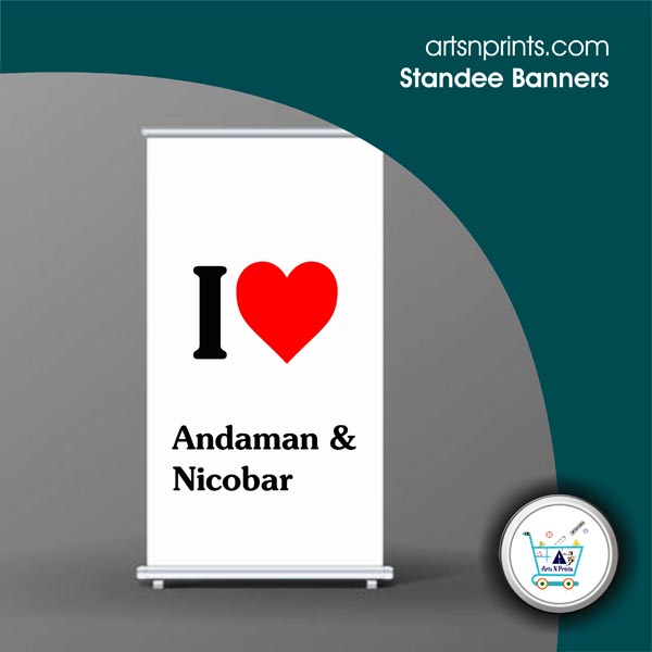 I LOVE Andaman and Nicobar custom printed standee roll up banners by AndamanandnicobarArtsNprints