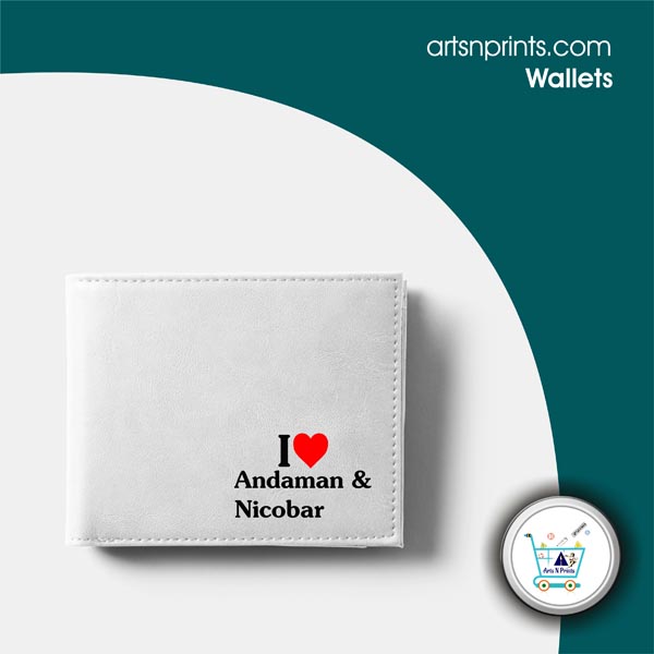 I LOVE Andaman and nicobar Custom Printed gents pocket wallet store by AndamanandnicobarArtsNprints