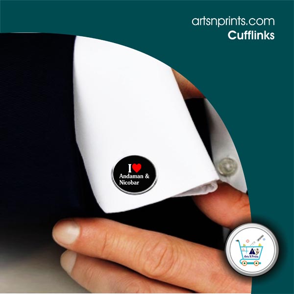 I LOVE Andaman and nicobar Custom shirt cufflinks by AndamanandnicobarArtsNprints