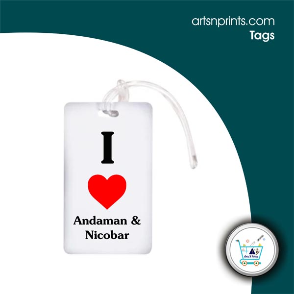 I LOVE Andaman and nicobar custom luggage bag tags by AndamanandnicobarArtsNprints