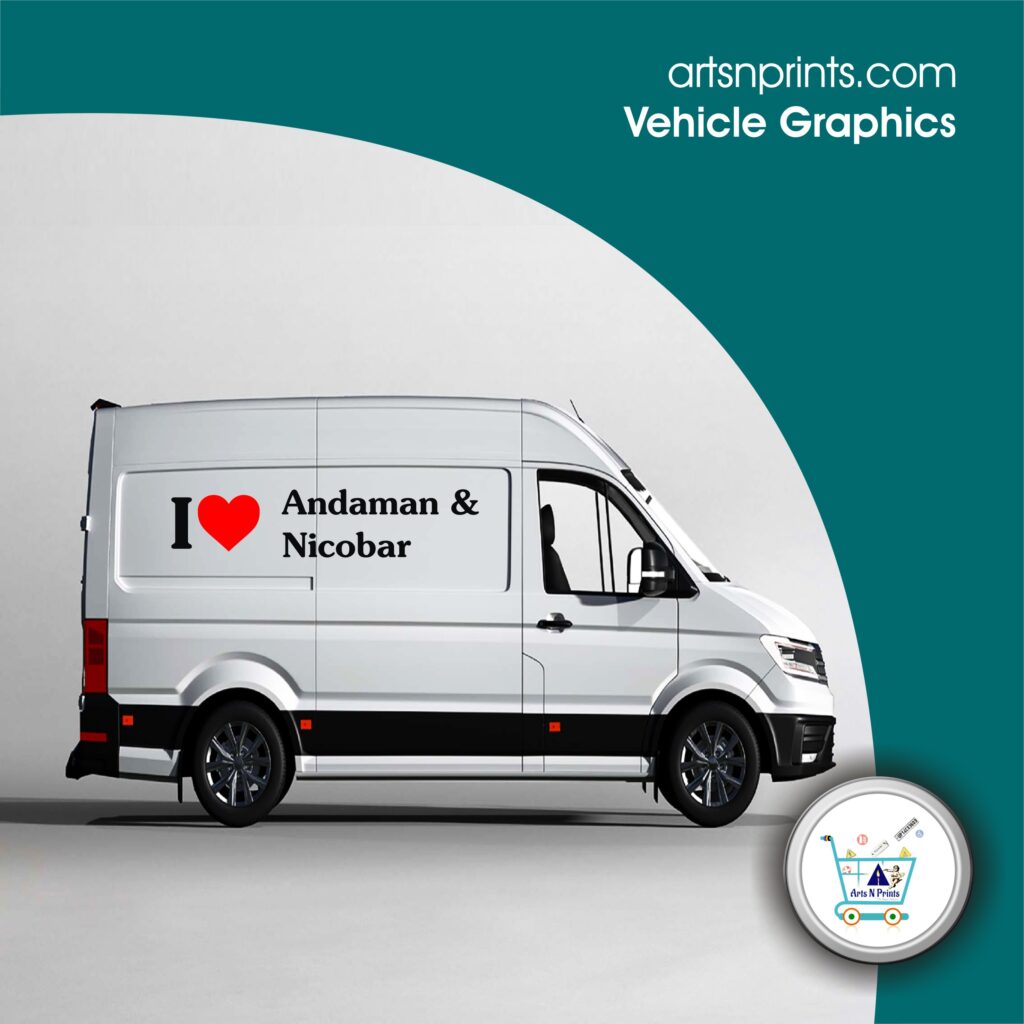 I LOVE Andaman and nicobar custom vinyl sticker for vehicle by Andaman & nicobar Artsnprints