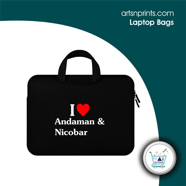 I LOVE Andaman and nicobar laptop bags wholeseller AndamanandnicobarArtsNprints