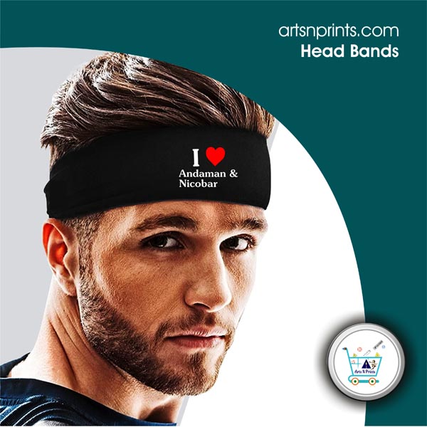 I LOVE Andaman and nicobar printed custom head bands by AndamanandnicobarArtsnprits
