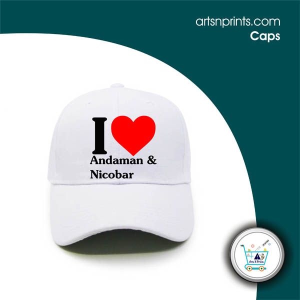 I Love Andaman Nicobar Custom printed cap by artsNprints