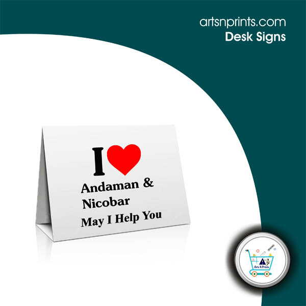 I love andaman and nicobar custom made Desk name plate by andamanandnicobarartsnprints AN